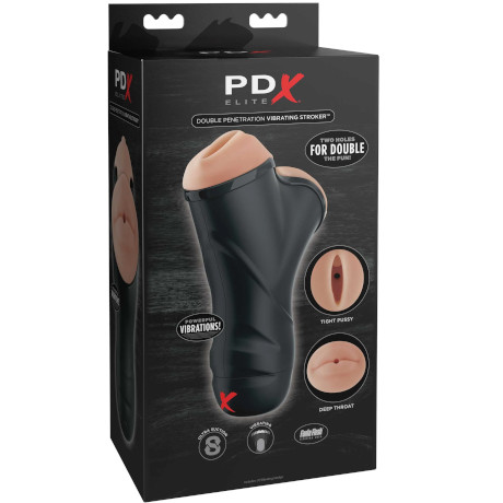 PDX ELITE DOUBLE PENETRATION VIBRATING STROKER