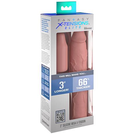 pipedream FANTASY X-TENSIONS 3″ Silicone Mega X-Tension