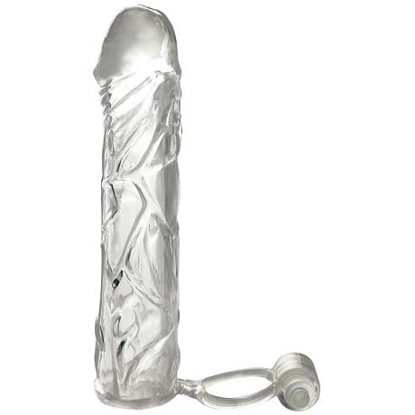 FANTASY X-TENSIONS VIBRATING SUPER SLEEVE 1″ Clear Vibrating Penis Extension