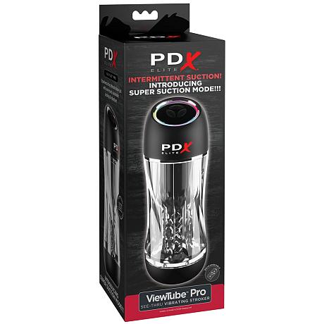 PDX ELITE ViewTube Pro See-Thru Vibrating Stroker