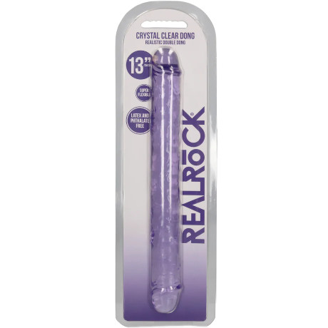 REALROCK CRYSTAL CLEAR DONG 13″/ 34 cm Realistic Double Dong