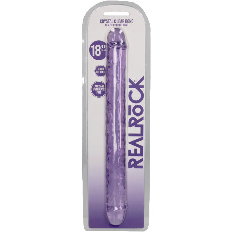REALROCK CRYSTAL CLEAR DONG 18″ / 45 cm Realistic Double Dong