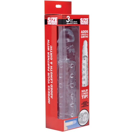 SIZE MATTERS 3 inch Clear Penis Enhancer Sleeve