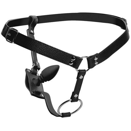STRICT Male Harness with Silicone Anal Plug