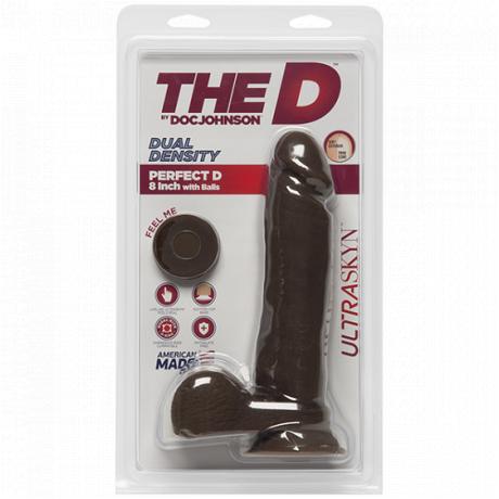 THE D by DOC JOHNSON Perfect D 8 Inch with Balls ULTRASKYN Dildo