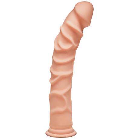 THE D by DOC JOHNSON RAGIN’ D 10 Inch Extra Veiny Dildo (Vanilla)