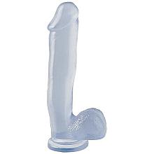 BASIX rubber works 12″ Dong with Suction Cup Dildo (Clear)