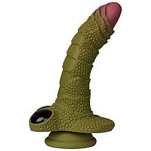CREATURE COCKS SWAMP MONSTER Green Scaly Silicone Dildo