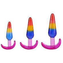 DOC JOHNSON Crystal Jellies Anal Trainer Set (Rainbow)