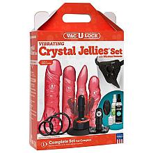 DOC JOHNSON Vac-U-Lock Crystal Jellies Set with Wireless Remote Complete Set for Couples