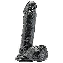 Get Real by TOYJOY 7 Inch Dildo with Balls (Black)