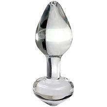 ICICLES No 44 3 Inch Clear Glass Butt Plug