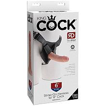 KING COCK Strap-On Harness w/ 6″ Cock