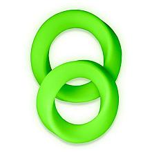 Ouch! GLOW IN THE DARK 2Pcs Silicone Cock Ring Set