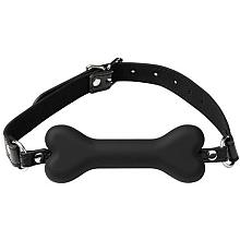 Ouch! PUPPY PLAY SILICONE BONE GAG with Adjustable Leather Straps
