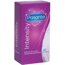 Pasante Intensity defined ribs & dots unbeatable satisfaction 12 condoms