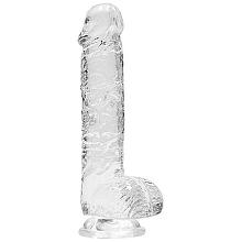 REALROCK CRYSTAL CLEAR DILDO 6″ / 15 cm Realistic Dildo with Balls and Suction Cup