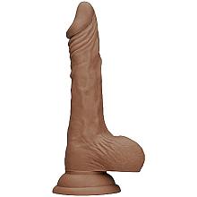 REALROCK DONG WITH TESTICLES 7″ / 18.6 cm Suction Cup Dildo (Tan)