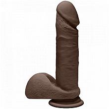 THE D by DOC JOHNSON Perfect D 7 Inch with Balls ULTRASKYN Dildo (Chocolate)