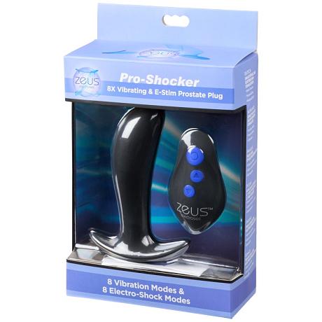 ZEUS electrosex Pro-Shocker 8x Vibrating & E-Stim Prostate Plug